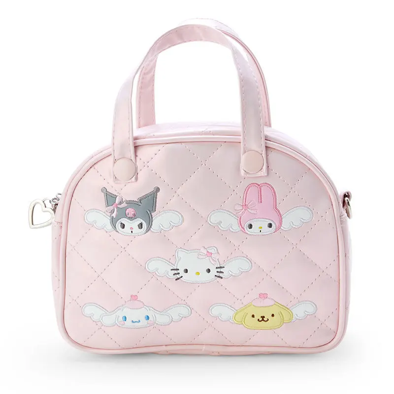 

Sanrio Kawaii аниме Hellokitty Angel Bag Kuromi мультфильм вышивка решетчатая сумка на плечо для поездок универсальная сумка-тоут через плечо