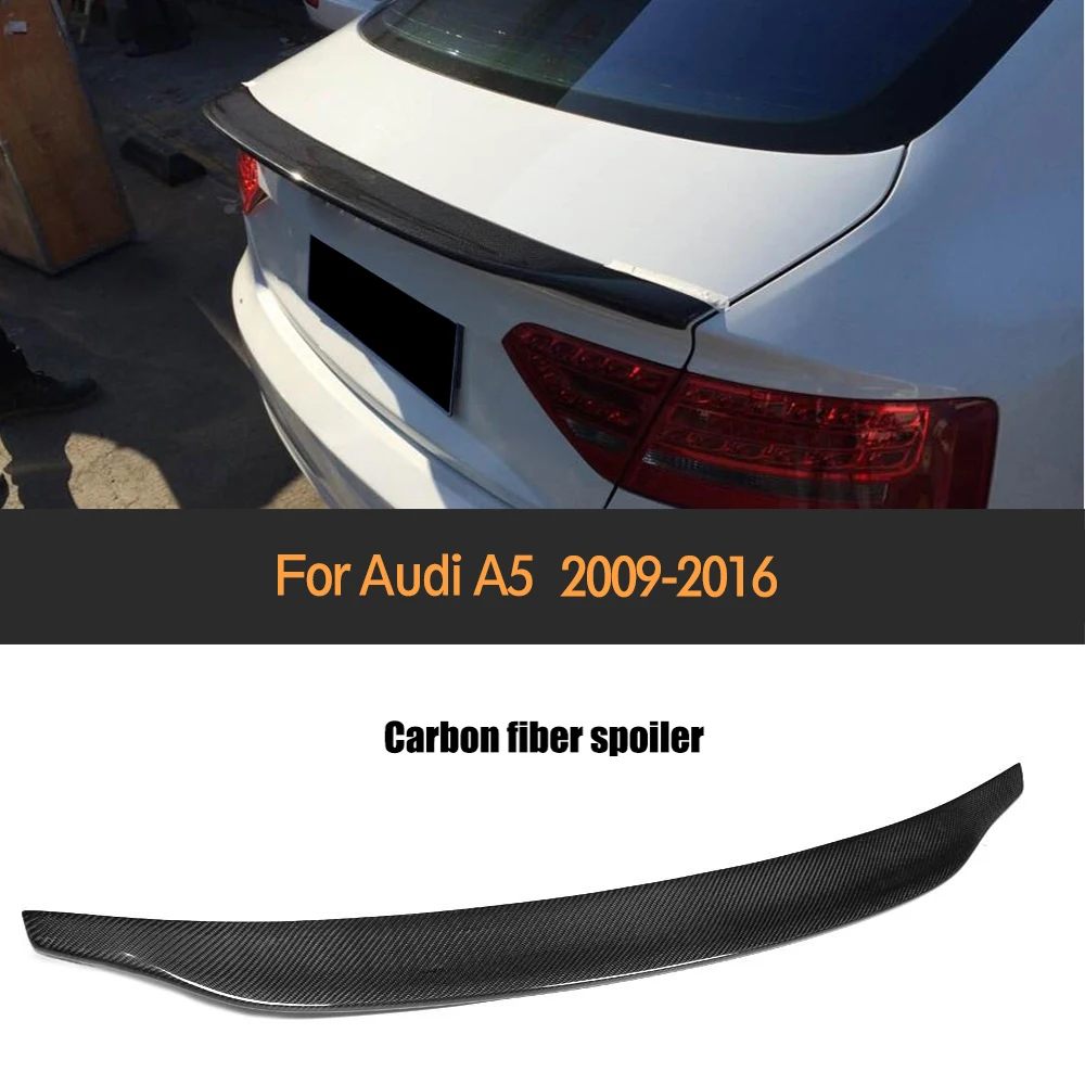 

Carbon Fiber Rear Trunk Boot Spoiler Lip Wing For Audi A5 Coupe 4 Door 2 Door 2009-2016 Non S Line