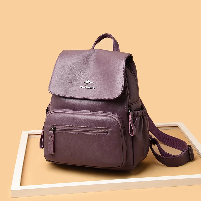 

high quality luxury brand Multi pocket large cover sheepskin 2023 new travel season anti-theft women's backpack live broadcast s