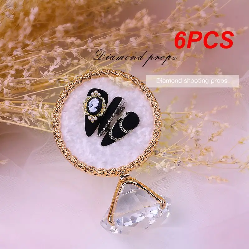 

6 шт. большой демонстрационный стенд для дизайна ногтей инструменты палитры смешивающая пластина маникюрная модель ногтей типсы фото реквизит аксессуары