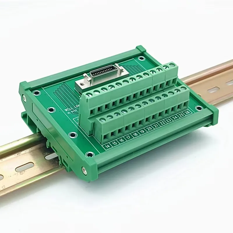 Монтаж на DIN-рейку 26-контактный 0 05 дюйма CN26 Mini D лента/гнездовая коммутационная