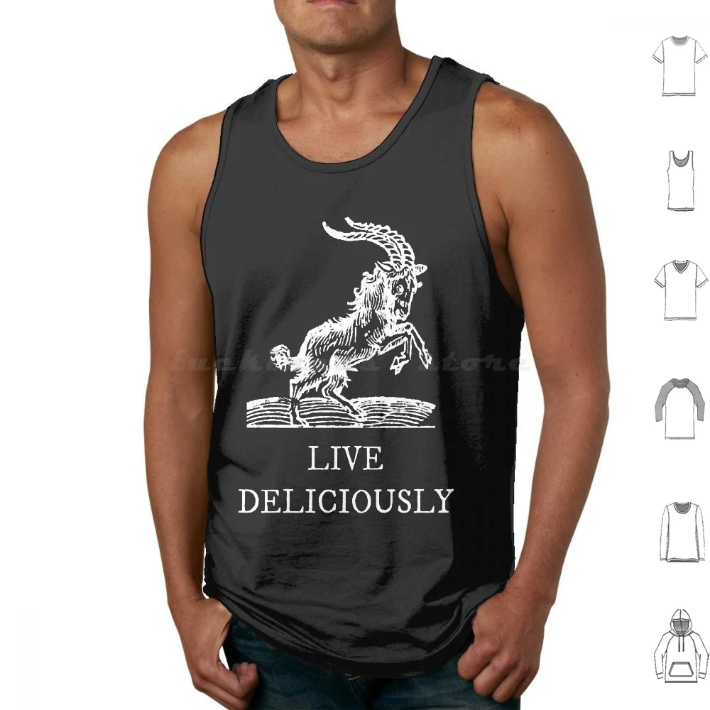 

Live Deliciously Tank Tops Print Cotton Live Deliciously