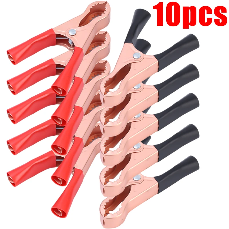 

10/2 шт. мини-зажим для аккумулятора, автомобильный заземляющий провод, зажим «крокодил», зажим для питания, полная оболочка, зажимы для рыбы, 70 мм, разъемы, зажимы типа «крокодил»