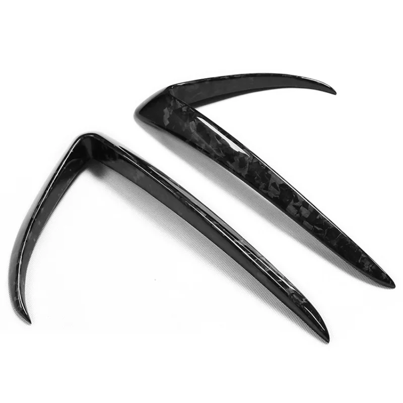 

For Model 3 Dry Carbon Fiber Patch Modified Front Bumper Fog Lamp Wind Knife Decorative Automotive Products