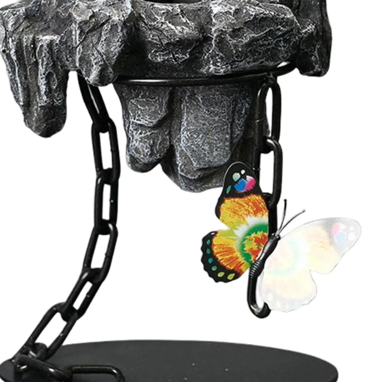 

Plant Pot Garden Planter Container Flower Succulent Pot Square with Rockery