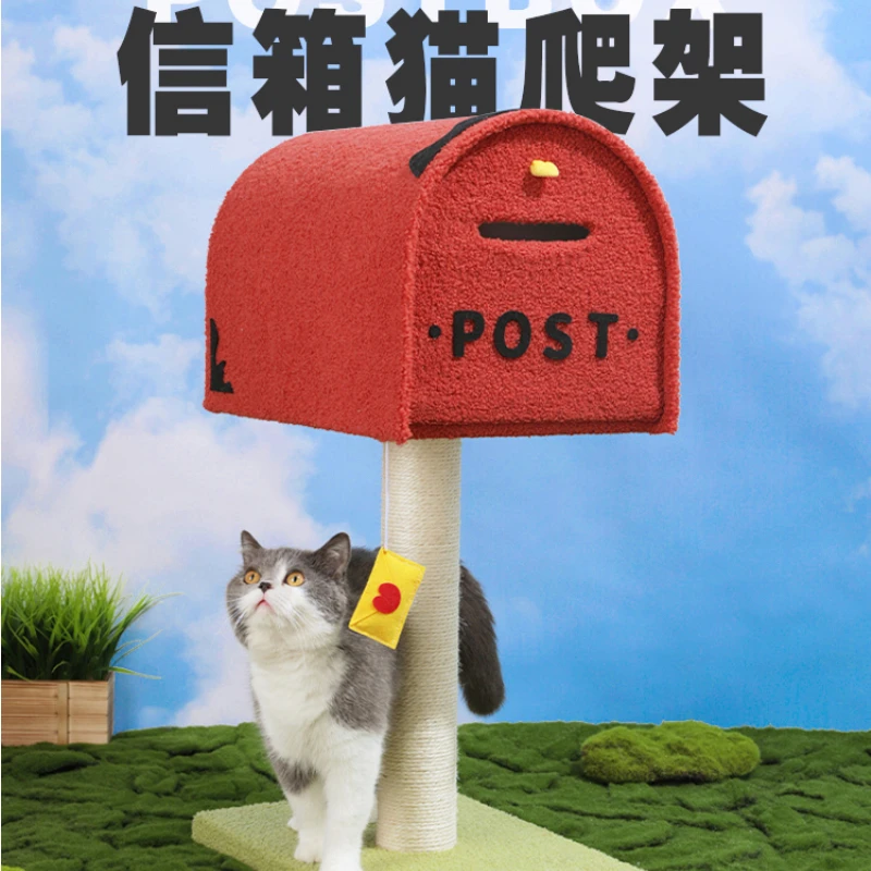 

Mailbox Cat Climber Cat Climbing Frame Small Apartment Cat Nest Integrated Small Non-Occupied Sisal Column Toy