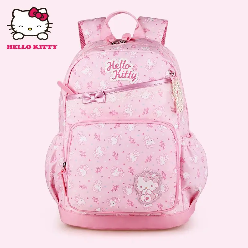 Grade Hellokitty1-3 Primary School Girls Spine Protection, Burden Reduction, Delicate Functional Backpack, Sanrio Cartoon Pink
