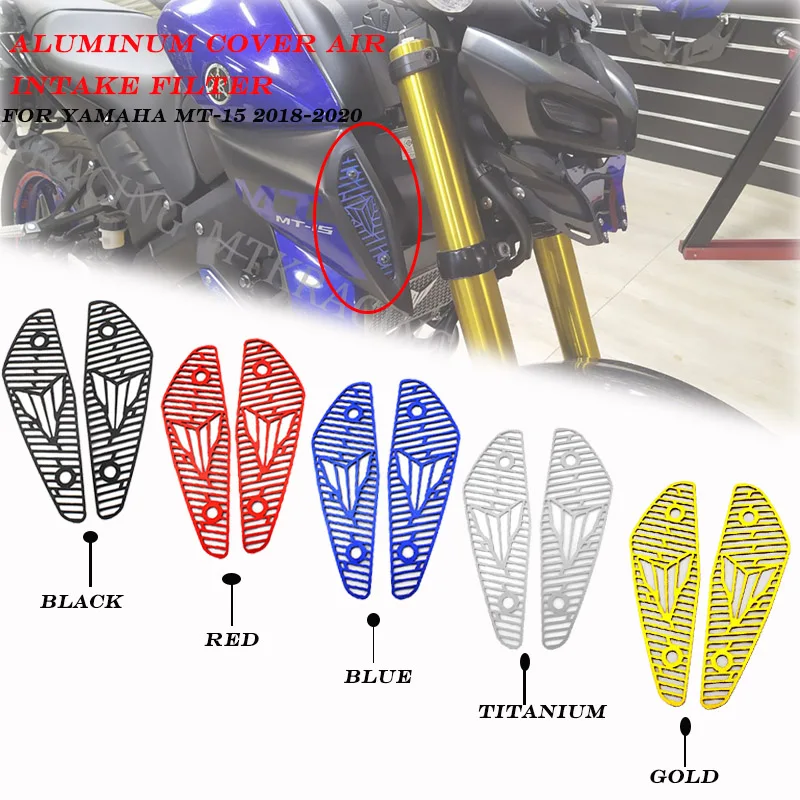 

For YAMAHA MT-15 mt15 mt 15 2018-2020 Motorcycle Air Filter Dust Protection Intake Filter Cover Aluminum Cover Air Intake Filter