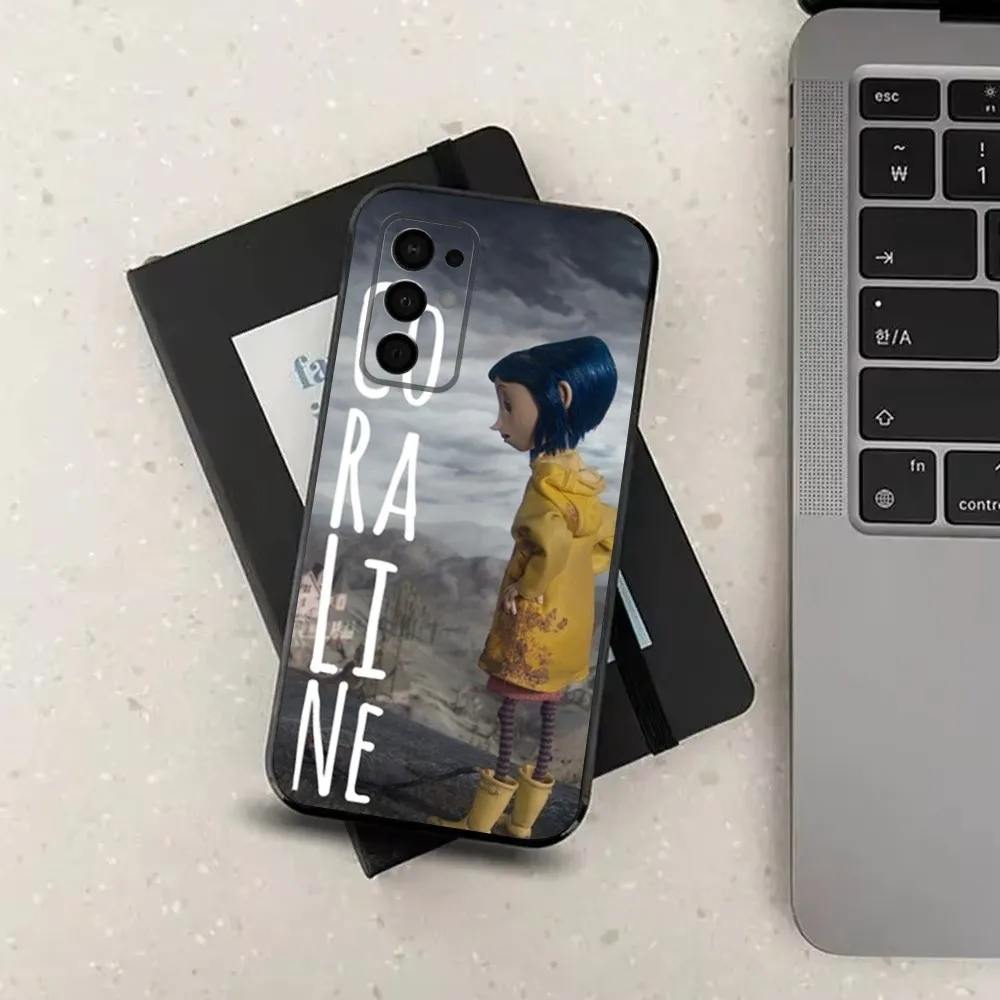 Чехол для телефона A-Anime C-CoralineS-S Samsung Galaxy A91 A80 A73 A72 A71 A53A52 A32 A31A22 A21s A20 черный чехол