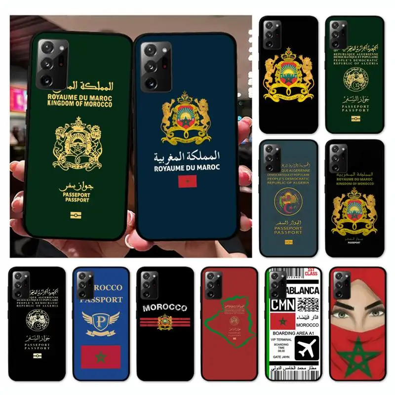 

Morocco Flag Passport Phone Case for Samsung Note 20 Ultra 10 Pro 9 8 5 M51 M31 M30 S M20 M11 M10 A20S A32 Cover