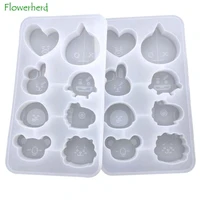 diy silicone mold crystal epoxy resin molds frosted bulletproof cartoon kpop chocolate mould handmade pendant decorative plaster