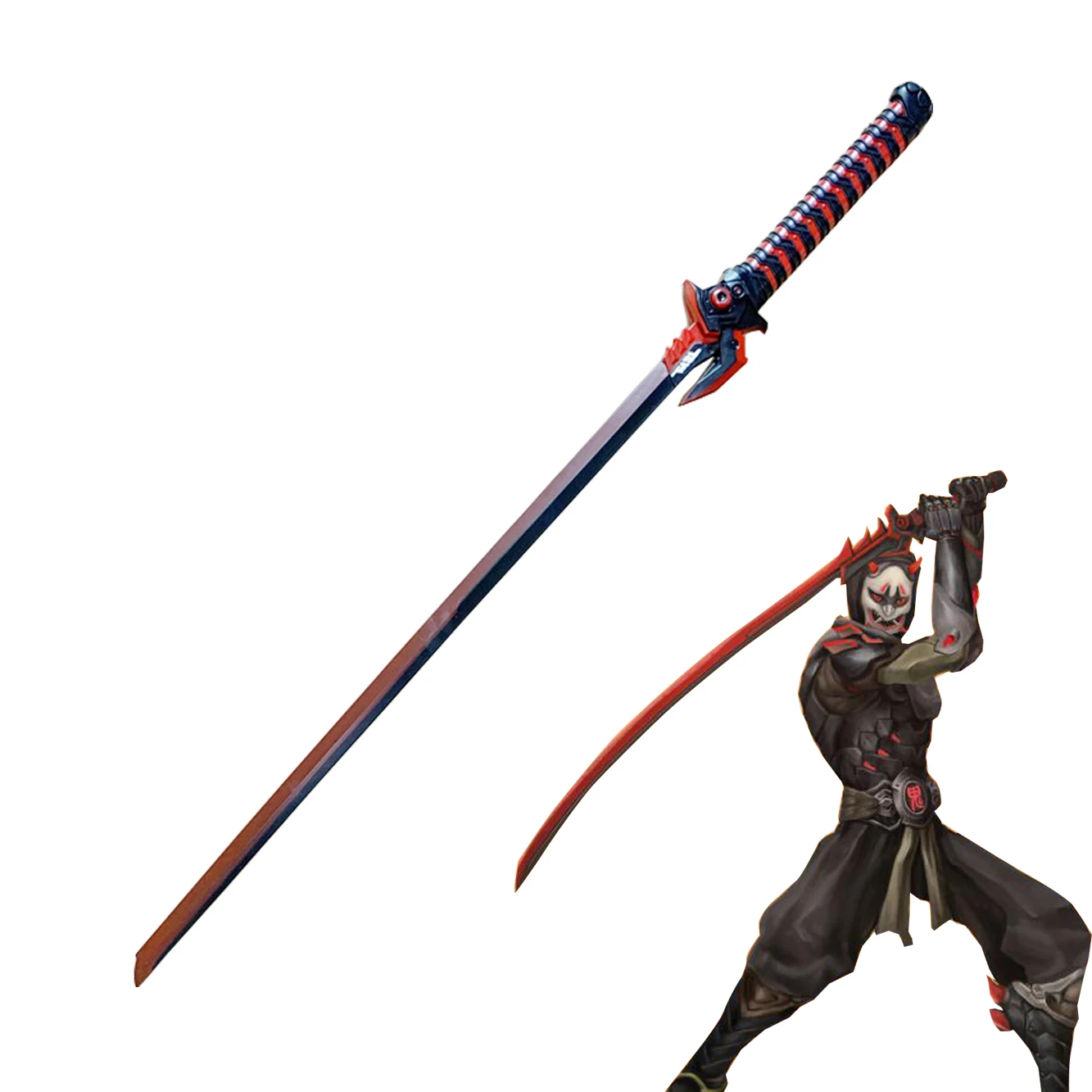 Overwatch Косплей 106 см игра Genji злый дух ножной нож Shimada Katana ролевая PU модель оружия