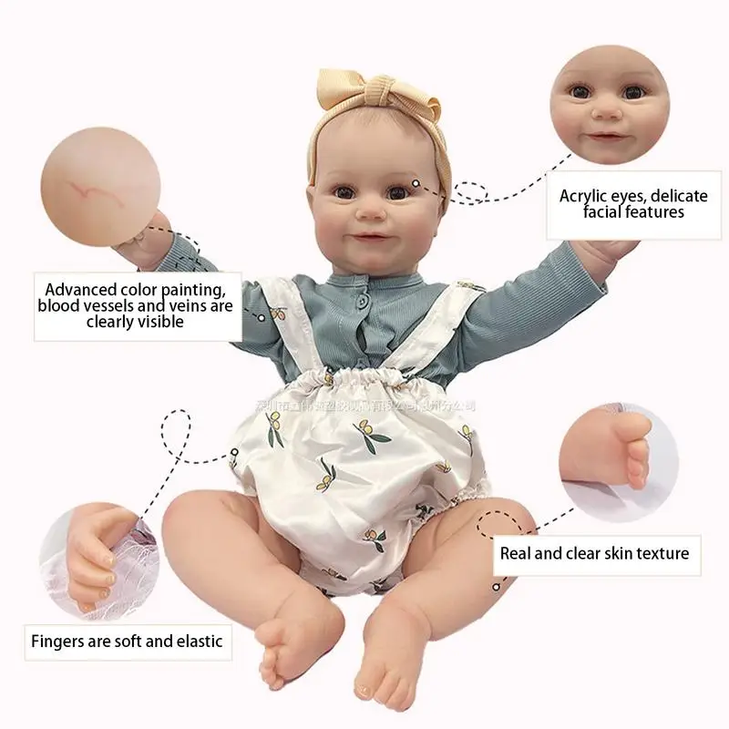 20-дюймовые реалистичные куклы Reborn со светлыми вьющимися волосами для малышей