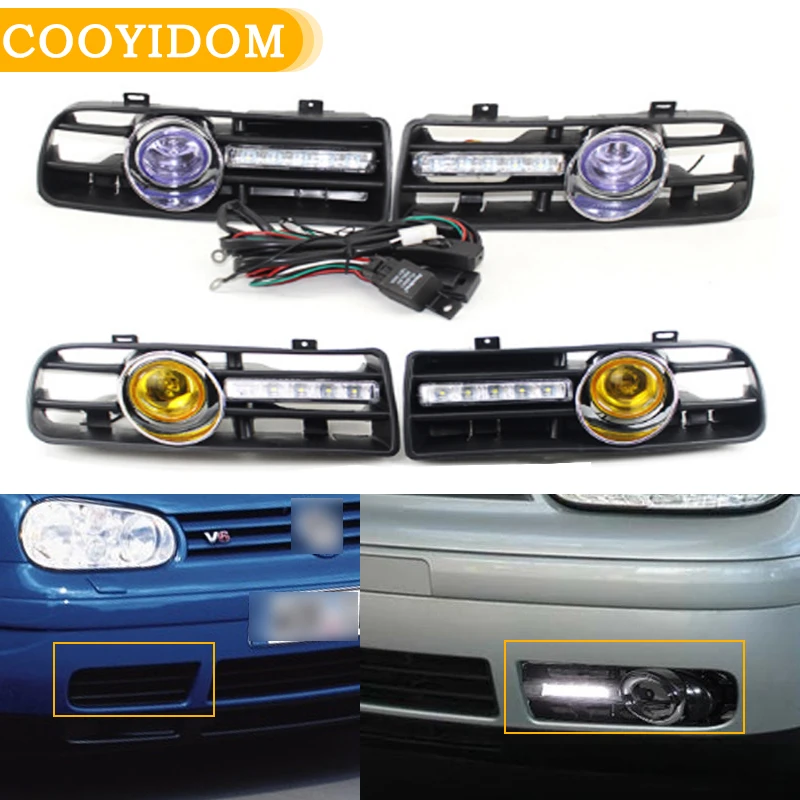 

Для VW GTI Golf 4 MK4 1998 1999 2000 2001-2004 головной светильник s галогенные лампы противотуманный светильник аксессуары противотуманный светильник с каб...