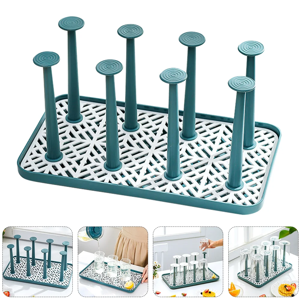 

Drying Rack Cup Bottle Drainer Organizer Stand Dispenser Holder Cups Travel Dish Bowl Storage Stander Plate Tumbler Tray