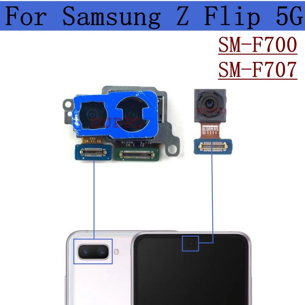 Оригинальная задняя основная большая широкая камера для Samsung Galaxy Z Flip 5G F700B F707B F700U F707U F700N F707N ультраширокая камера