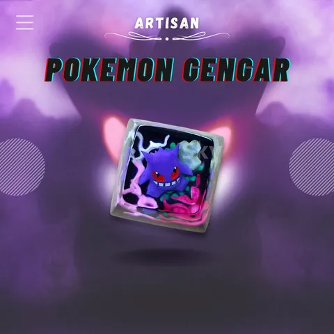 Клавиатура Ручной работы Gengar Artisan для механических игр, индивидуальная полимерная клавиатура ручной работы