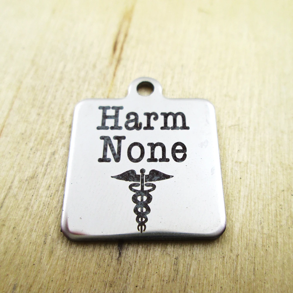 20 шт.-Барм Нет Кадуцей медицинские подвески из нержавеющей стали-лазерная