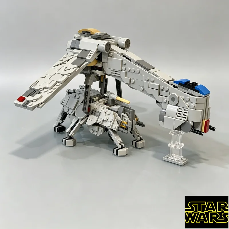 Фото 751 деталь MOC: Космический корабль-десантник и шагоход AT-TE, конструктор среднего масштаба, подарки на Рождество №2
