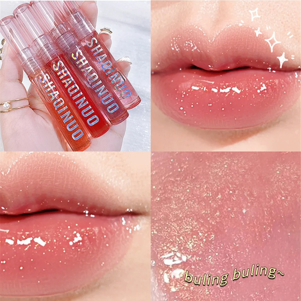 

4pcs Moisturizing Nourishing Lip Oil Lip Balm Silky Smooth Lip Care Primer Hydarting Lip Gloss Prevent Dry Fading Fine Lines