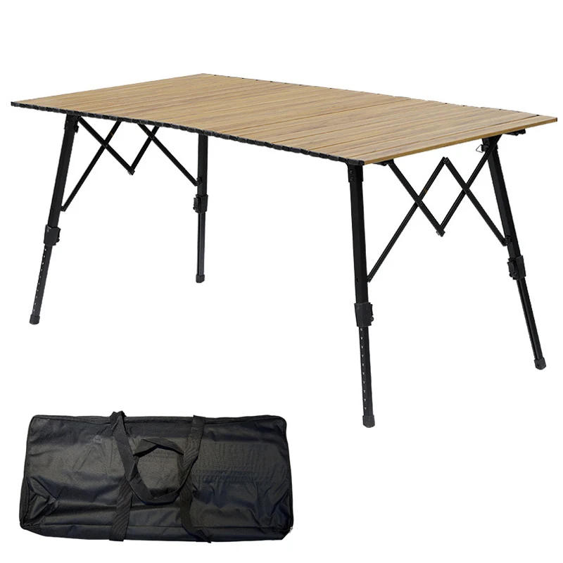 

Портативный алюминиевый складной стол, 120 см * 70 см, Сверхлегкий складной регулируемый по высоте стол для отдыха на открытом воздухе, пикника, лодки, путешествий, сада, кемпинга