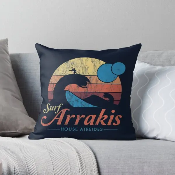 

Visit Arrakis Vintage Distressed Surf Printing Throw Pillow Cover Office Car Decor Cushion Throw Square Pillows not include