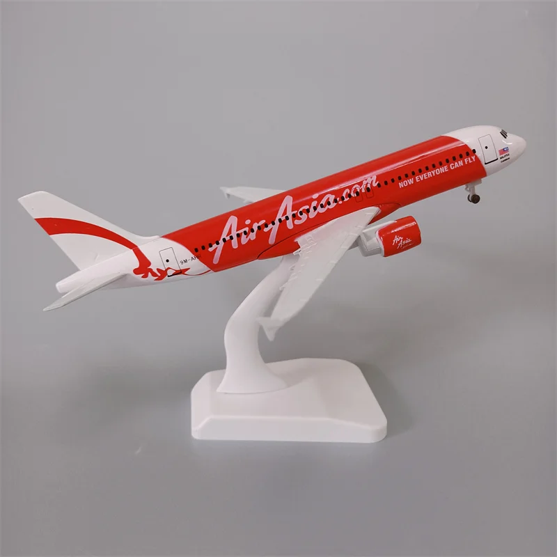 

Air Asia Airlines Airbus 320 A320 Airways Airplane Model Plane Model Red 19cm Alloy Metal Diecast Aircraft with Wheels Aeroplane