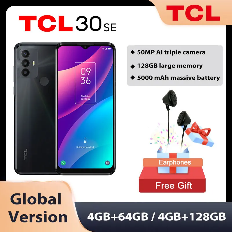 Смартфон [World premi] телефон с искусственным интеллектом TCL 30SE NFC 4 Гб 128 ГБ 50 МП