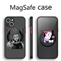 hisoka anime hunter x transparent magsafe magnetic magnet phone case for for iphone 13 12 11 pro max mini