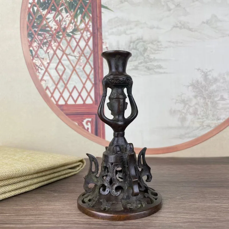 Антикварная имитация бронзы Sanxingdui Dingzun фигурка на коленях настольное украшение