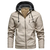 winter men jackets fleece liner pu leather jacket coat motorcylce casual motorcycle jacket for men windbreaker biker jacket warm