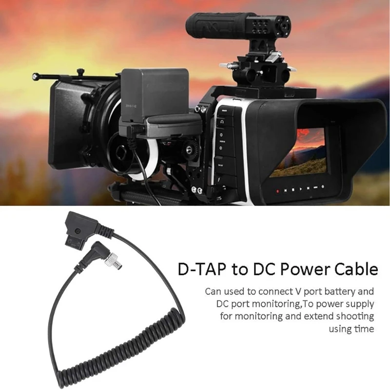 

Reliable D Tap to DC5.5x2.1mm Right Power Cable Locking Power Cord for PIXE7, PIXE5 7 screen, and 400S Receiver