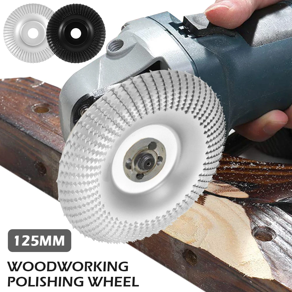 

5 Inch Grinder Wheel Disc Wood Carving Wheel Bore Wood Shaping Wheel Grinding Shaping Disc for 115/125mm Angle Grinders