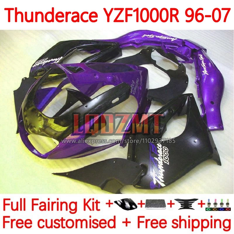 

Blk Purple Fairing For YAMAHA Thunderace YZF1000R YZF 1000R YZF-1000R 1996 1997 1998 1999 2000 2001 02 03 04 05 06 07 11No.152