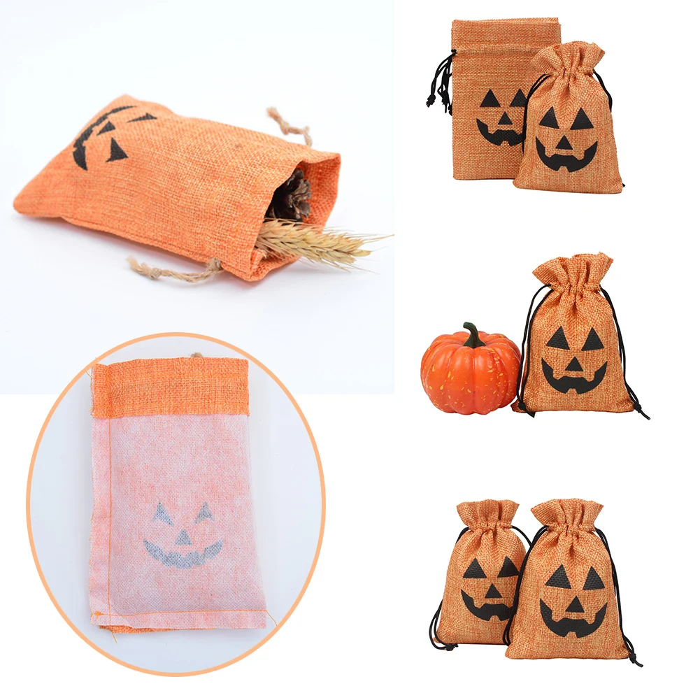 

Packaging Gift Bag Pumpkin Candy Bag Packing with String Bag Decoration Halloween Bat Candy Bag Snack Biscuit Gift Bag