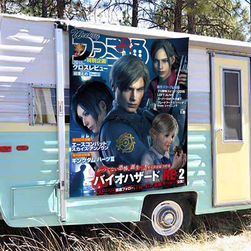 GAME E-Evils Cool R-Resident Banner INS Style Outdoor Party Decoration Atmosphere Flag