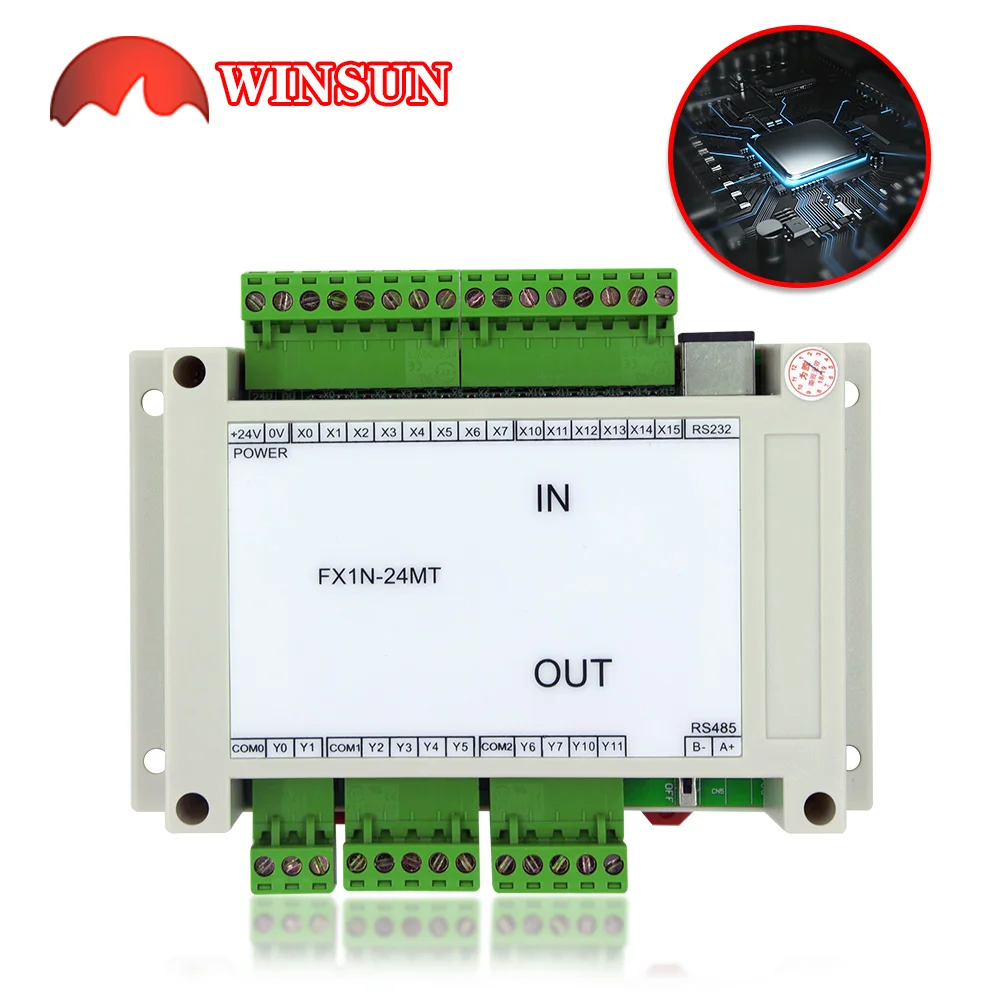 Custom input and output FX1N 14MR/MT 24MR/MT DC 24V Power Transistro/Relay board