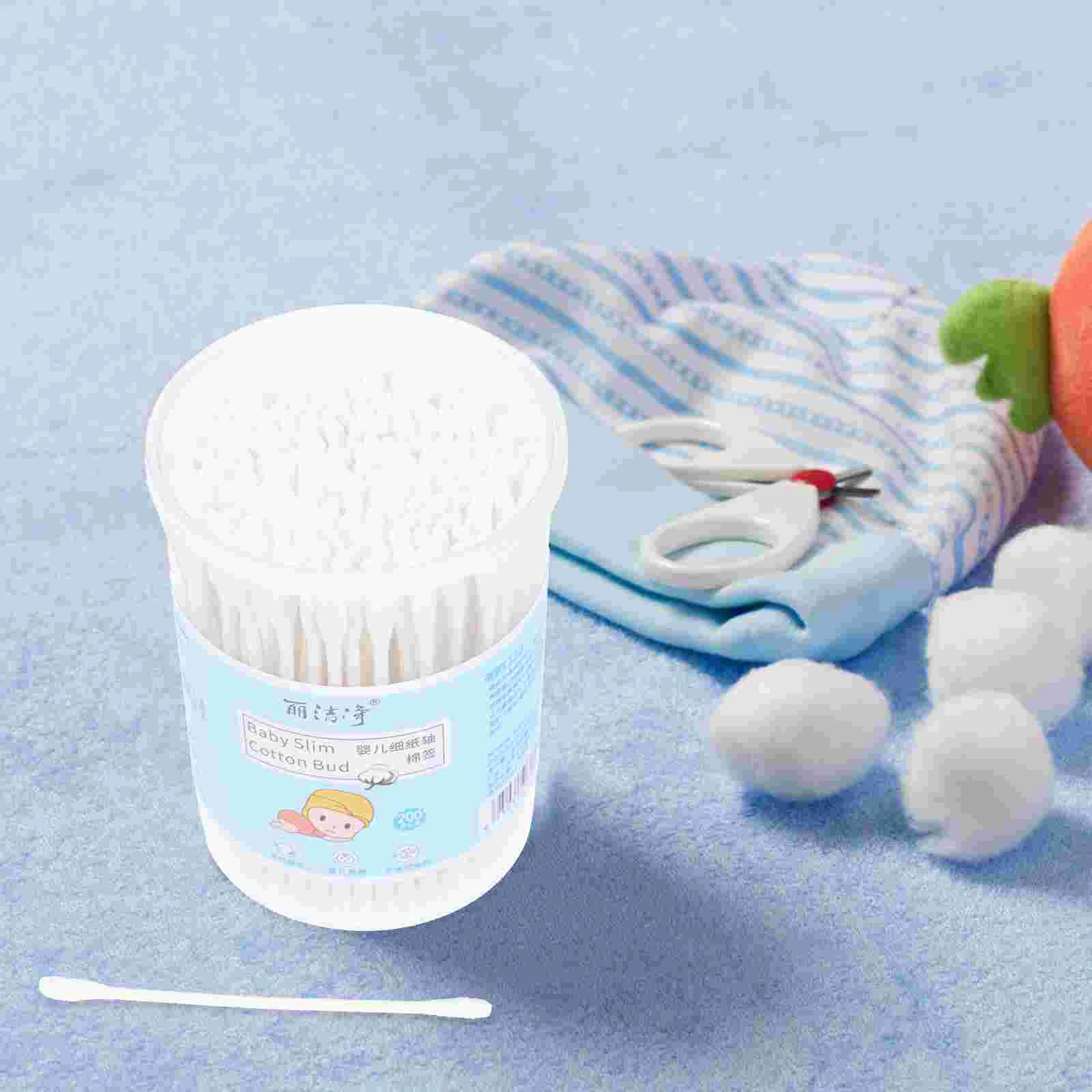 3 Boxes Double-headed Cotton Swabs Earpick for baby Use White |