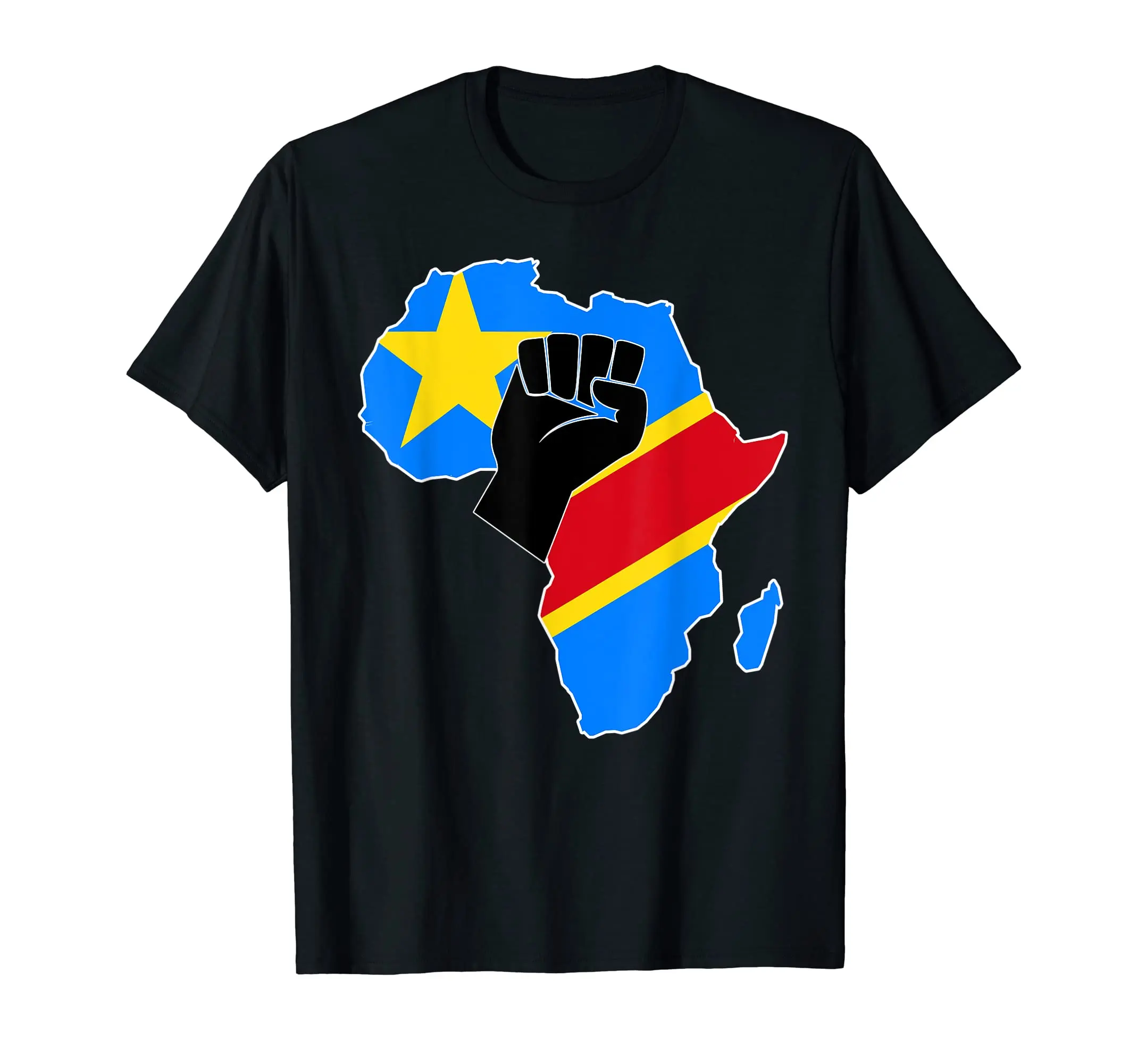 

100% Cotton Love Democratic Republic Of Congo DRC RDC Flag In Africa Map T-Shirt MEN WOMEN UNISEX T Shirts Size S-6XL