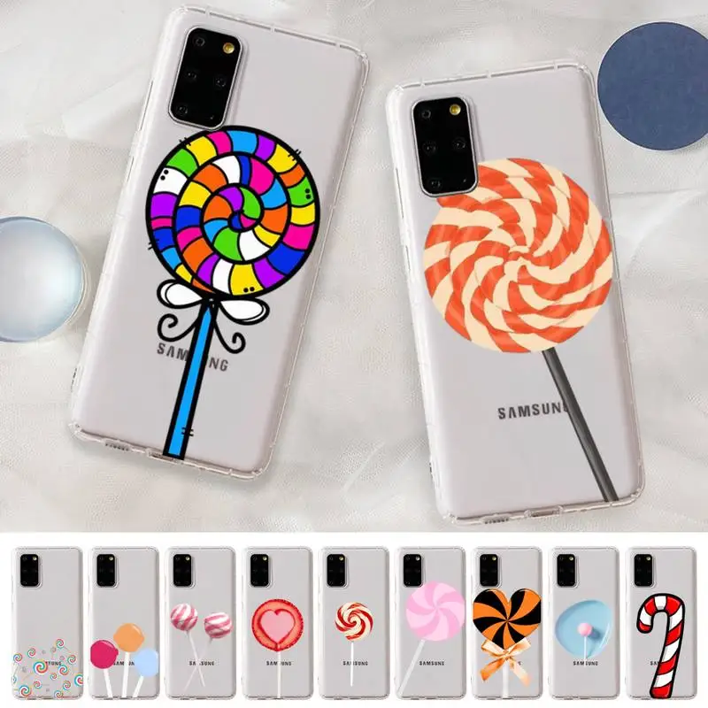 

Lollipop Phone Case for Samsung S20 S10 lite S21 plus for Redmi Note8 9pro for Huawei P20 Clear Case