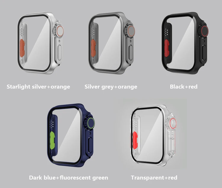 

2pcs Apple Watch Second Change Shell and membrane integrated Series 8/7/6/5 45 41mm Watch Appearance Second Change Case