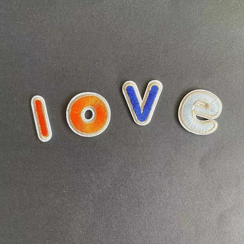 Экологичные вышитые вручную нашивки для глажки NYAConfetti с буквами алфавита детской