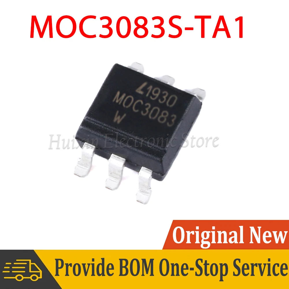 

5pcs MOC3083 MOC3083S-TA1 SMD-6 Triac output optocoupler SMD New and Original IC Chipset