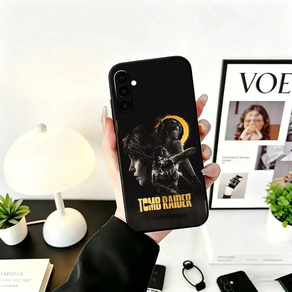 Фото Чехол для телефона T-Tomb Cool Game R-Raider для Samsung Galaxy A73, A72, A71, A70, A53, A52, A51, мягкий силиконовый черный чехол №4