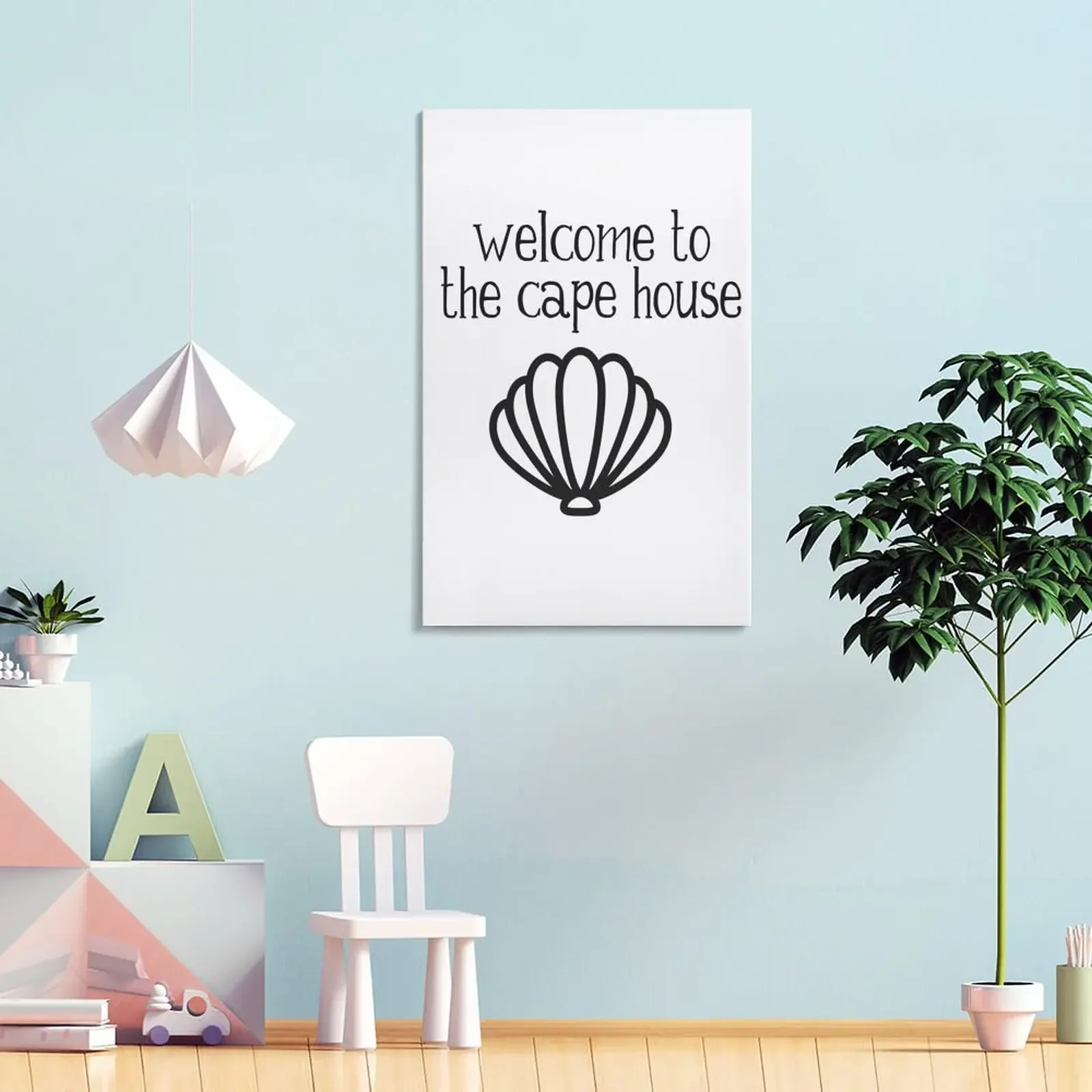 Добро пожаловать в домик-накидка - картина на холсте с гребешком постеры стену