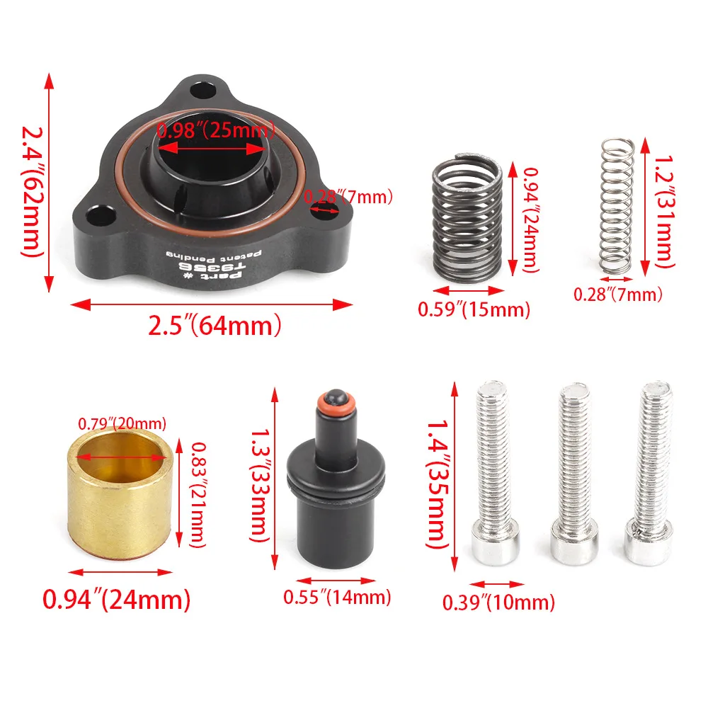 T9356 Автомобильный продувочный клапан комплект адаптера турбокомпрессора