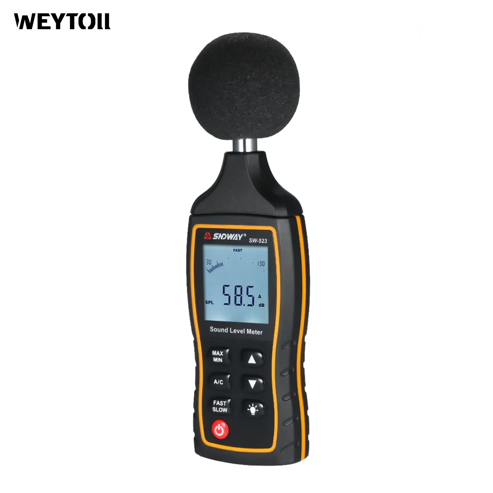

High Accuracy LCD Digital Noisemeter Sound Level Meter 30-130dB Noise Volume Measuring Instrument Decibel Monitoring Tester