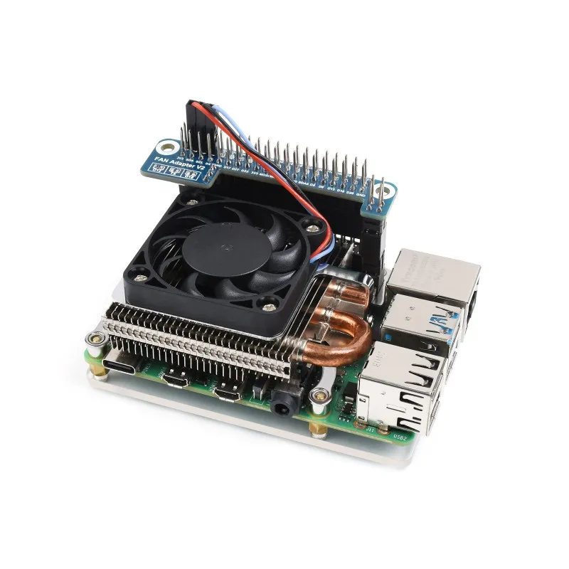 Ультратонкий охлаждающий вентилятор ICE Tower для Raspberry Pi 4B медная трубка 4 5 мм