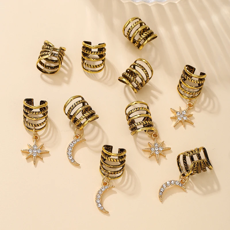 Заколка для волос с подвеской в виде змеи и бабочки 10 шт.