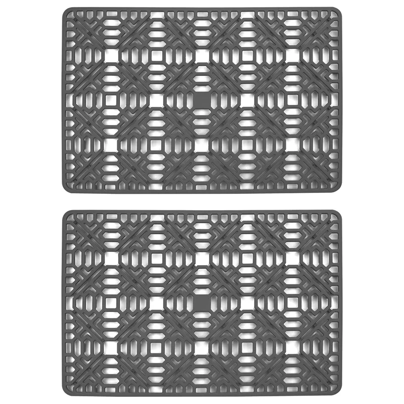 

2PCS Silicone Kitchen Sink Mat,Great Sink Protector Grid Accessory, Suitable for Kitchen Stainless Steel Sink